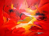 2010 Canvas Paintings - Sea Dream in Red V